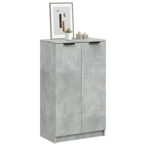 vidaXL Skoskap betonggrå 59x35x100 cm konstruert tre