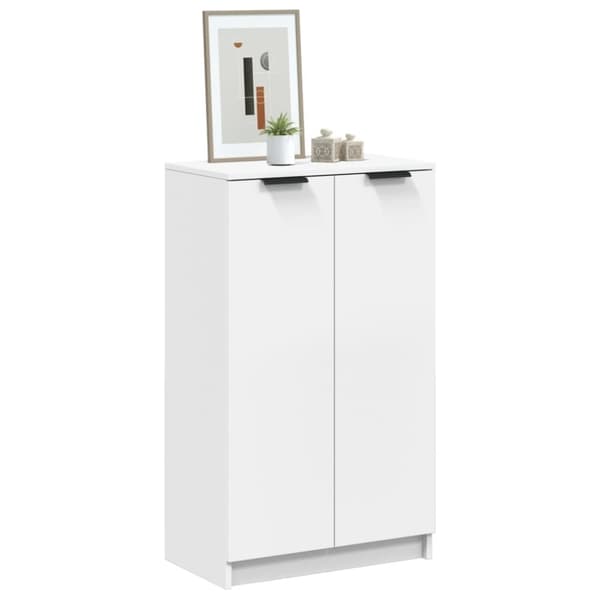 vidaXL Skoskap hvit 59x35x100 cm konstruert tre