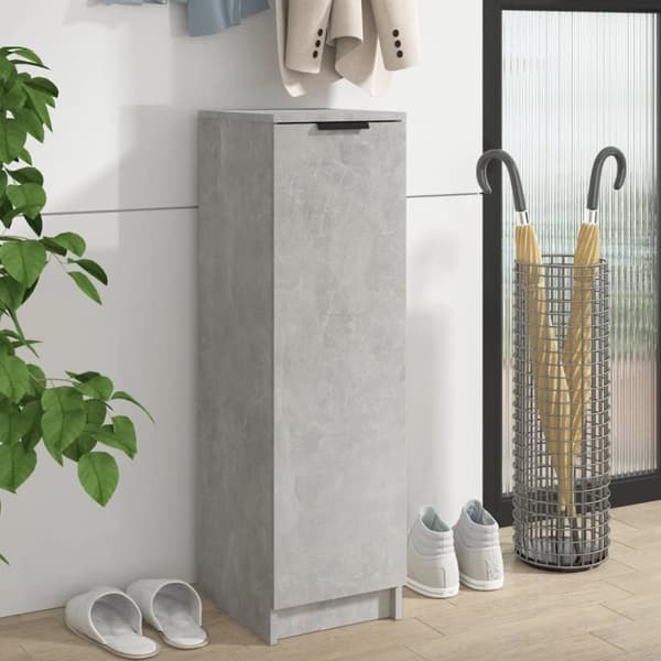 vidaXL Skoskap betonggrå 30x35x100 cm konstruert tre
