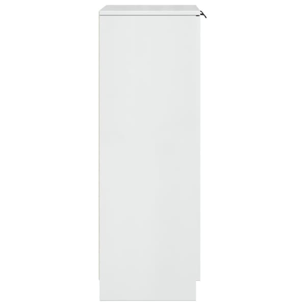 vidaXL Skoskap høyglans hvit 59x35x100 cm konstruert tre