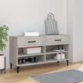 Miniatyrbilde 11 av 11: vidaXL Skoskap betonggrå 102x35x55 cm konstruert tre