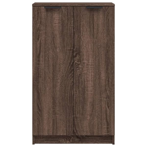 vidaXL Skoställ brun ek 59x35x100 cm konstruerat trä