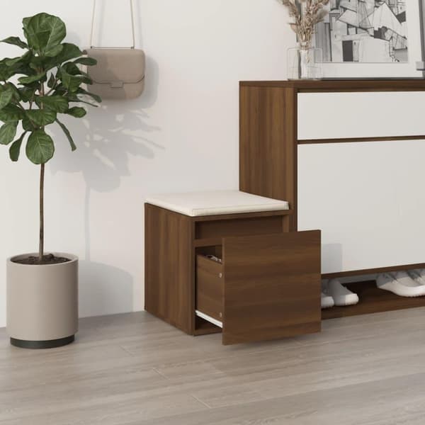 vidaXL Oppbevaringsskap brun eik 40,5x40x40 cm konstruert tre