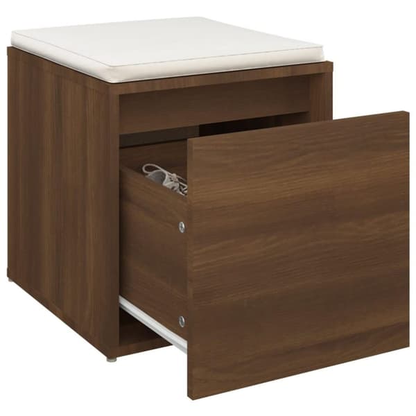 vidaXL Oppbevaringsskap brun eik 40,5x40x40 cm konstruert tre
