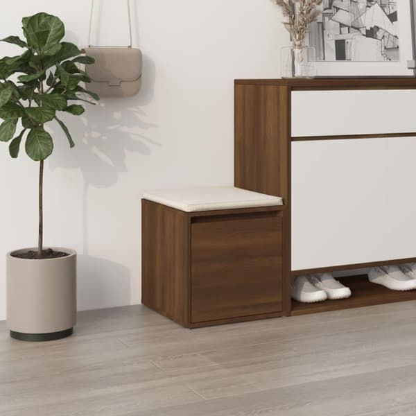 vidaXL Oppbevaringsskap brun eik 40,5x40x40 cm konstruert tre