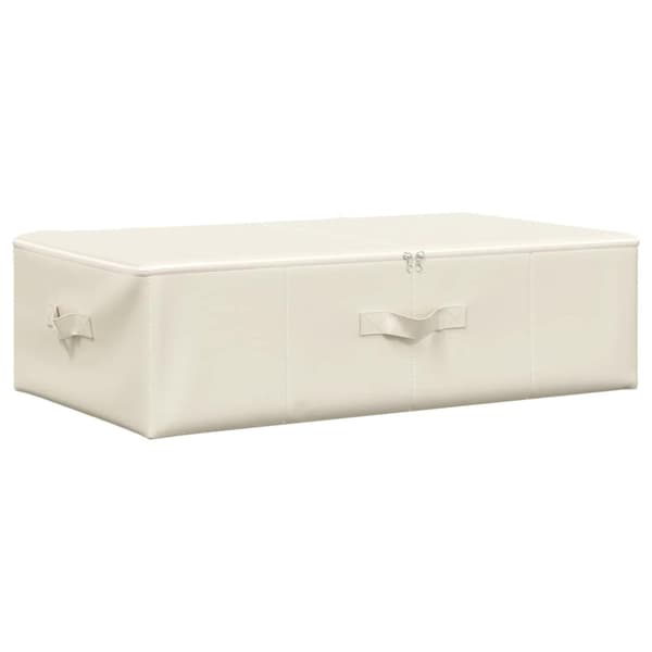 vidaXL opbevaringskasse 70x40x18 cm stof cremefarvet