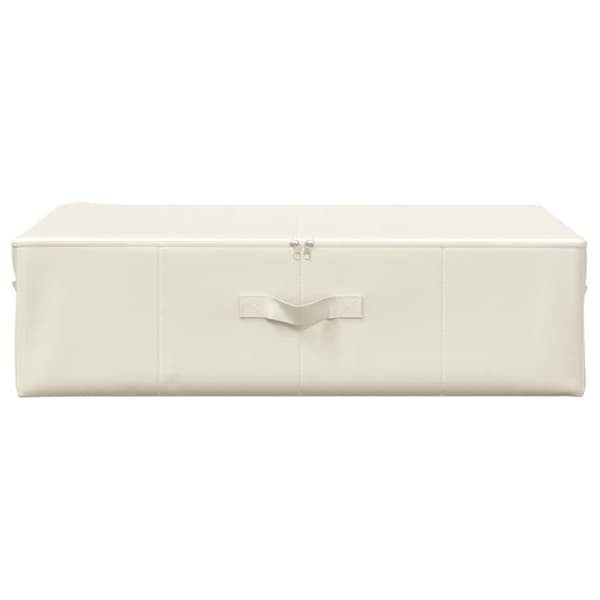 vidaXL opbevaringskasse 70x40x18 cm stof cremefarvet