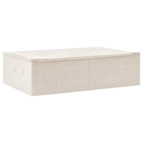 vidaXL opbevaringskasse 70x40x18 cm stof cremefarvet