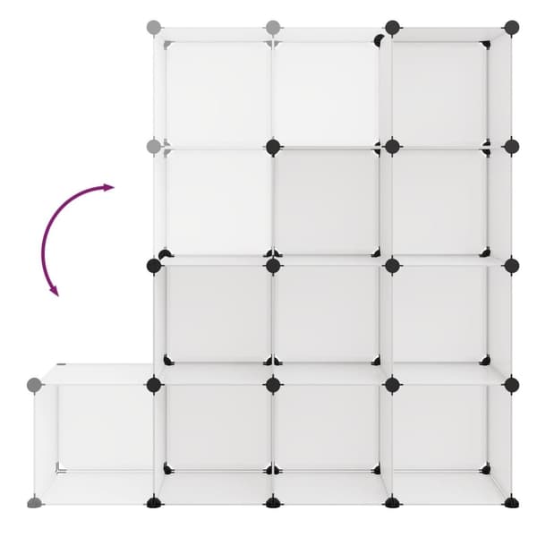 vidaXL kubeformede opbevaringskasser 12 stk. PP transparent