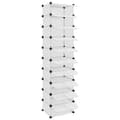 Miniatyrbillede 9 af 9: vidaXL skoreol 44x32x174 cm PP transparent