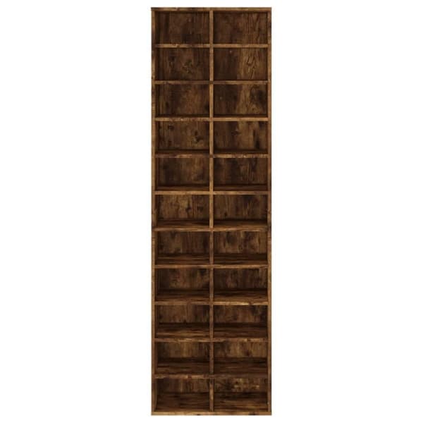 vidaXL skoreol 54x34x183 cm konstrueret træ røget egetræ