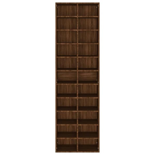vidaXL Kenkäteline ruskea tammi 54x34x183 cm tekninen puu