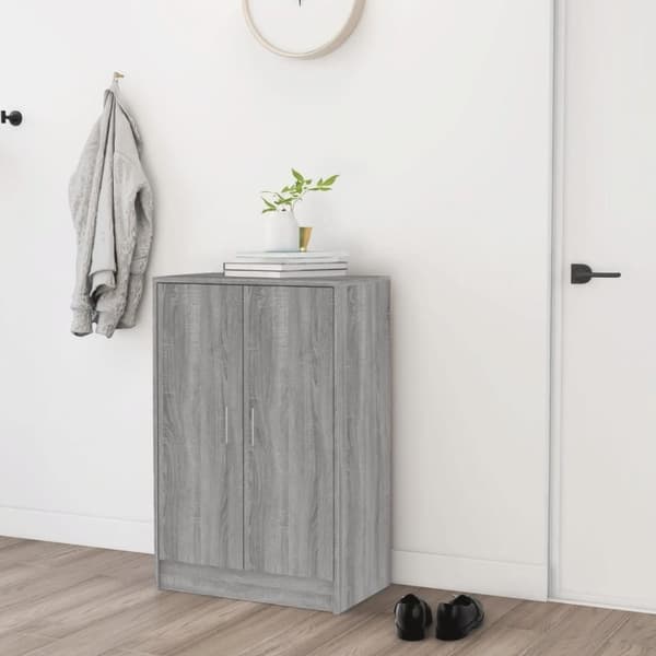 vidaXL skoskab 60x35x92 cm konstrueret træ grå sonoma-eg