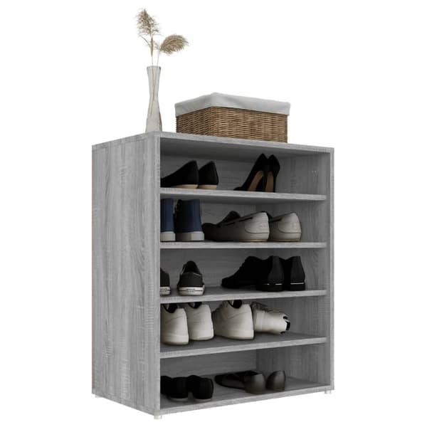 vidaXL skoskab 60x35x70 cm konstrueret træ grå sonoma-eg