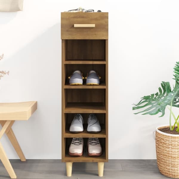 vidaXL skoreol 30x35x105 cm konstrueret træ brun egetræsfarve