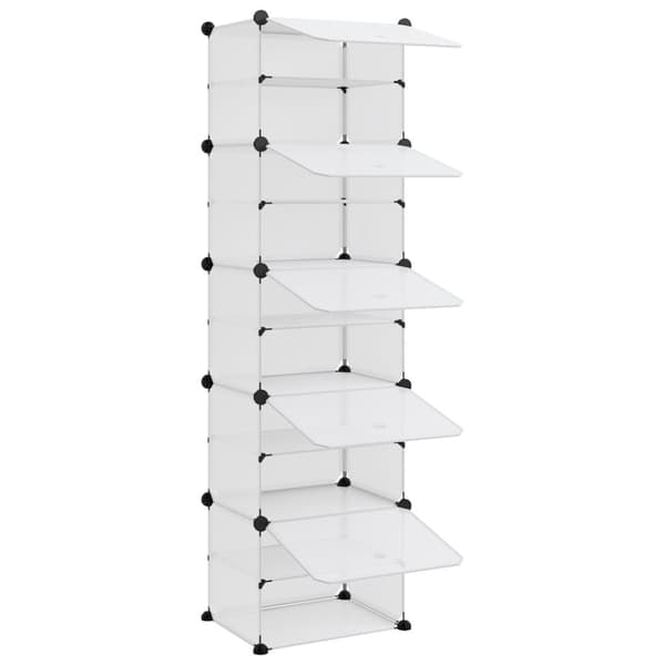 vidaXL Skostativ gjennomsiktig 44x31,5x153,5 cm PP