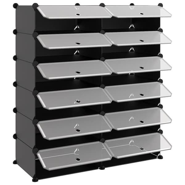 vidaXL Skostativ svart 94,5x36,5x106 cm PP