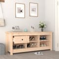 Miniatyrbilde 5 av 10: vidaXL Skoskap 110x38x45,5 cm heltre furu