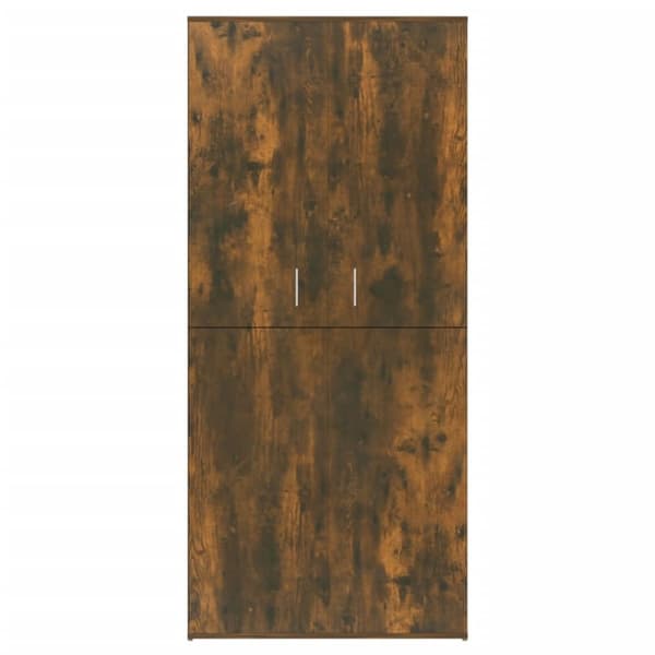 vidaXL Skoskap røkt eik 80x39x178 cm konstruert tre