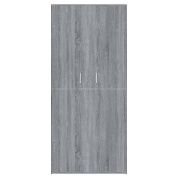 vidaXL Skoskap grå sonoma 80x39x178 cm konstruert tre