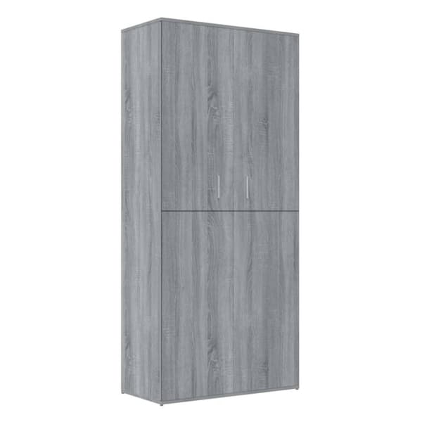 vidaXL Skoskap grå sonoma 80x39x178 cm konstruert tre