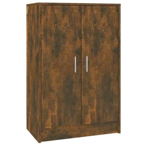 vidaXL Skoställ rökfärgad ek 60x35x92 cm konstruerat trä
