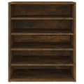Miniatyrbilde 6 av 11: vidaXL Skohylle røkt eik 60x35x70 cm konstruert tre