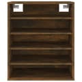 Miniatyrbilde 7 av 11: vidaXL Skohylle røkt eik 60x35x70 cm konstruert tre
