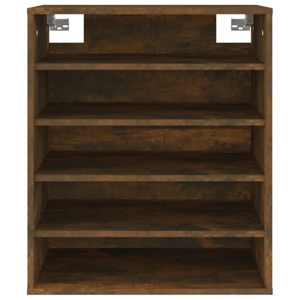 vidaXL Skohylle røkt eik 60x35x70 cm konstruert tre