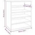 Miniatyrbilde 10 av 11: vidaXL Skohylle røkt eik 60x35x70 cm konstruert tre