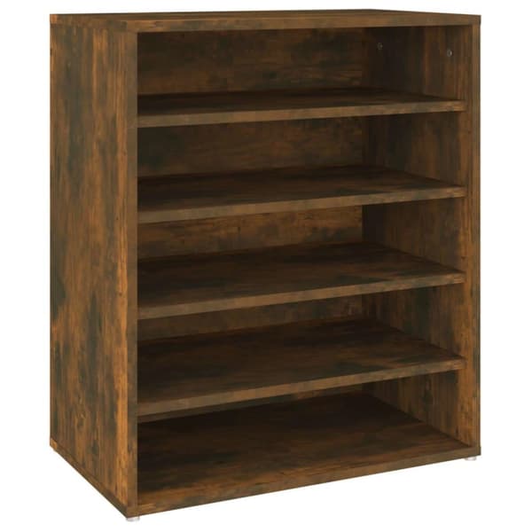 vidaXL Skohylle røkt eik 60x35x70 cm konstruert tre