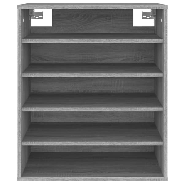 vidaXL Skohylle grå sonoma 60x35x70 cm konstruert tre