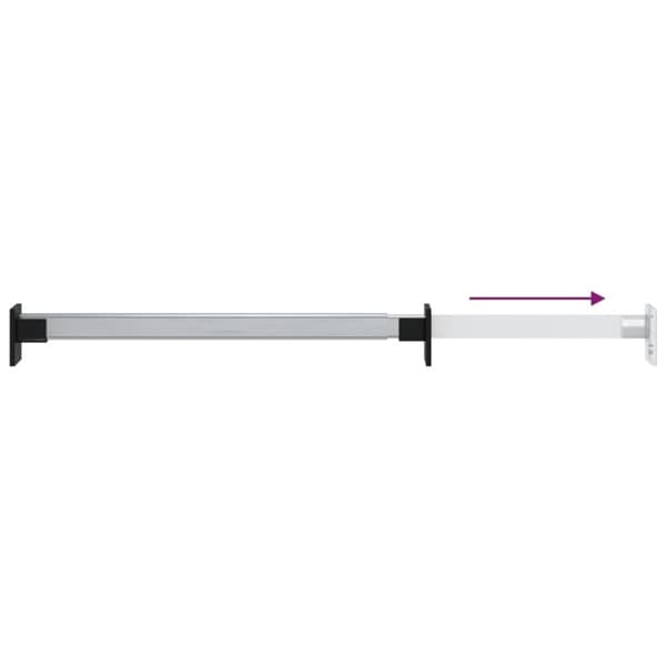 vidaXL Teleskopiske garderobestenger 4 stk sølv 58-100 cm