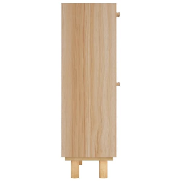 vidaXL Skoskap brun 52x25x80 cm konstruert tre og naturlig rotting