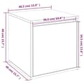 Miniatyrbillede 9 af 9: vidaXL opbevaringsskab 40,5x40x40 cm konstrueret træ betongrå