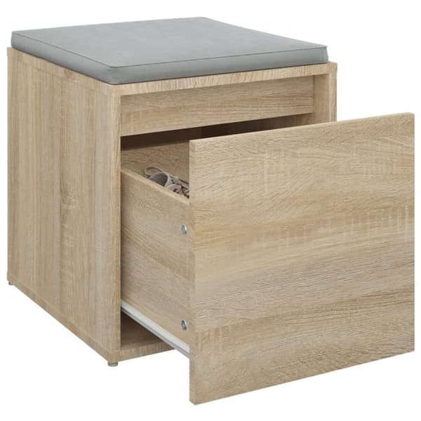 vidaXL opbevaringsskab 40,5x40x40 cm konstrueret træ sonoma-eg