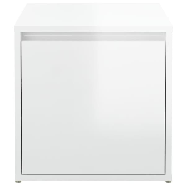 vidaXL opbevaringsskab 40,5x40x40 cm konstrueret træ hvid højglans