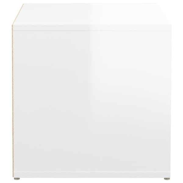 vidaXL opbevaringsskab 40,5x40x40 cm konstrueret træ hvid højglans