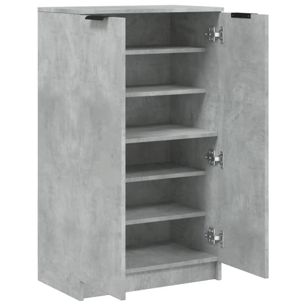 vidaXL skoskab 59x35x100 cm konstrueret træ betongrå
