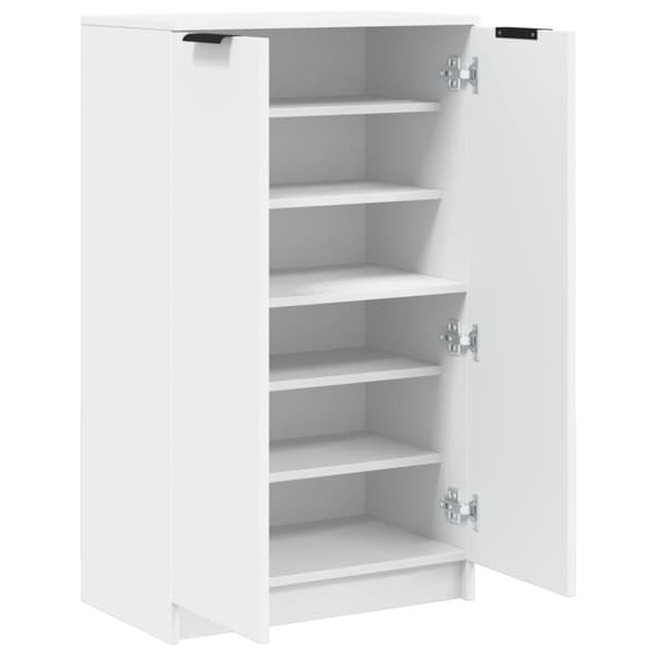 vidaXL skoskab 59x35x100 cm konstrueret træ hvid
