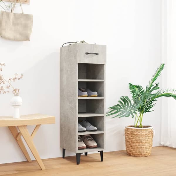 vidaXL skoreol 30x35x105 cm konstrueret træ betongrå