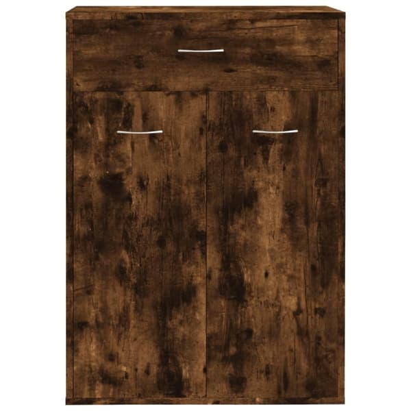 vidaXL skoskab 60x35x84 cm konstrueret træ røget egetræsfarve