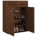 Miniatyrbillede 5 af 10: vidaXL skoskab 60x35x84 cm konstrueret træ brun egetræ