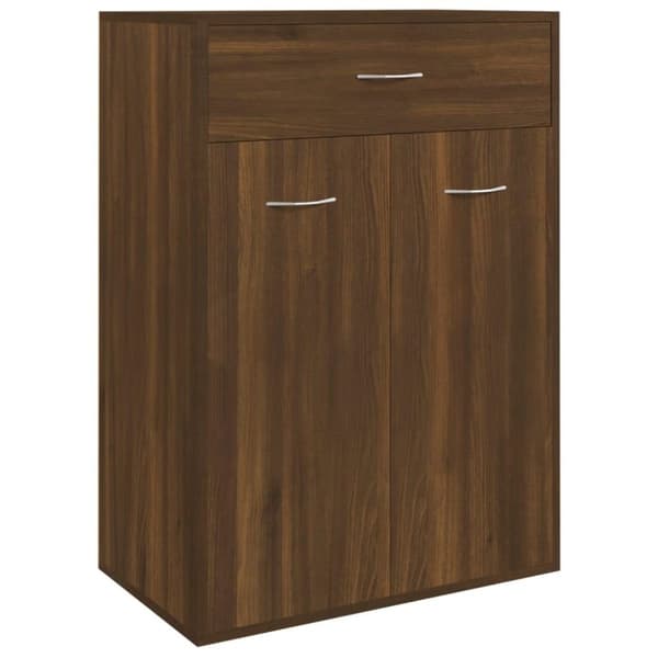 vidaXL skoskab 60x35x84 cm konstrueret træ brun egetræ