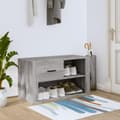 Miniatyrbillede 2 af 9: vidaXL skoskab 80x35x45 cm konstrueret træ grå sonoma-eg