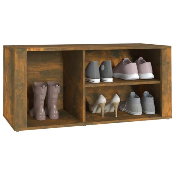 vidaXL skoskab 100x35x45 cm konstrueret træ røget egetræsfarve