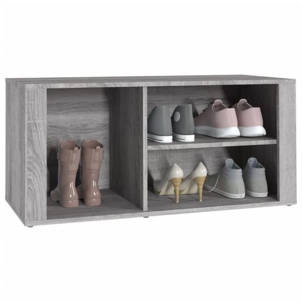 vidaXL skoskab 100x35x45 cm konstrueret træ grå sonoma-eg