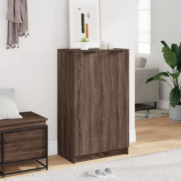 vidaXL Kenkäkaappi ruskea tammi 59x35x100 cm tekninen puu