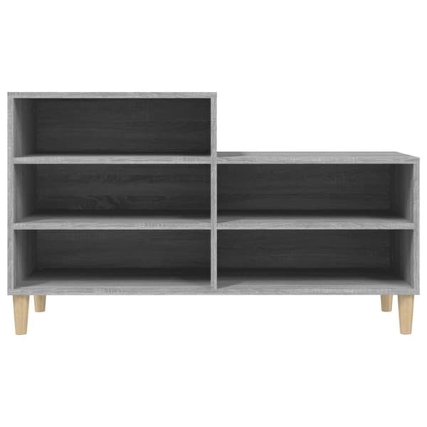 vidaXL Skoskap grå sonoma 102x36x60 cm konstruert tre