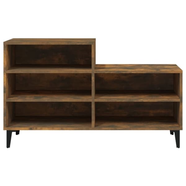 vidaXL Skoskap røkt eik 102x36x60 cm konstruert tre